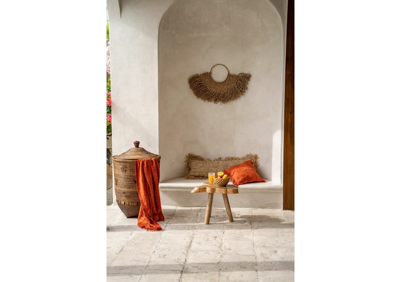 Plaid S'il Vous Plaid - Velours Rouille 40 - INIE002RuV - Bazar Bizar