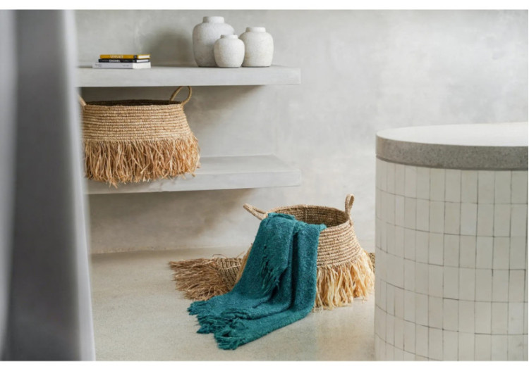 Plaid S'il Vous Plaid - Coton Aqua 40 - INIE002AQ - Bazar Bizar 2