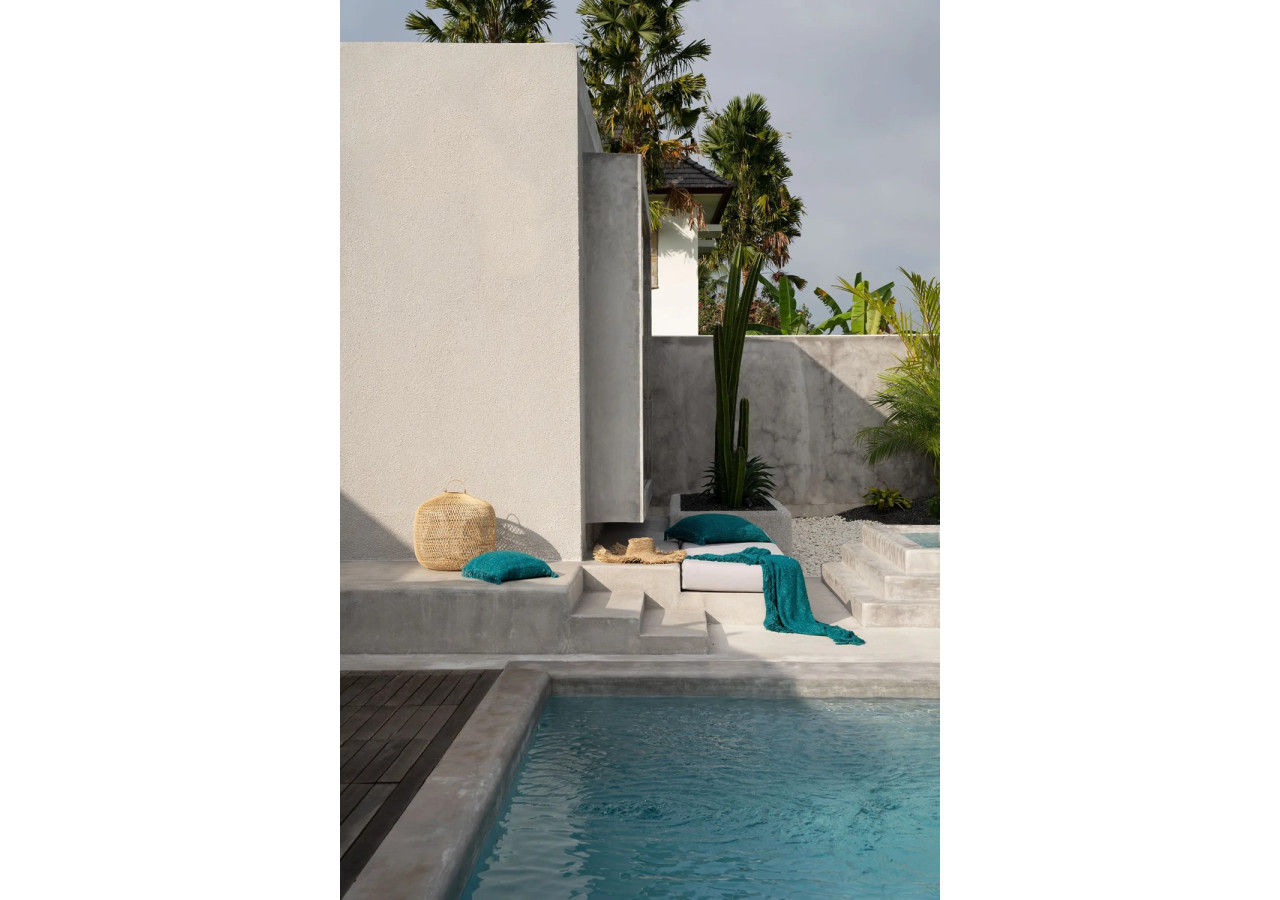 Plaid S'il Vous Plaid - Coton Aqua 40 - INIE002AQ - Bazar Bizar