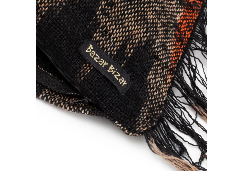 Housse de Coussin Oh My Gee - Noir Orange 60x60 - INIE001BOr-60x60 - Bazar Bizar