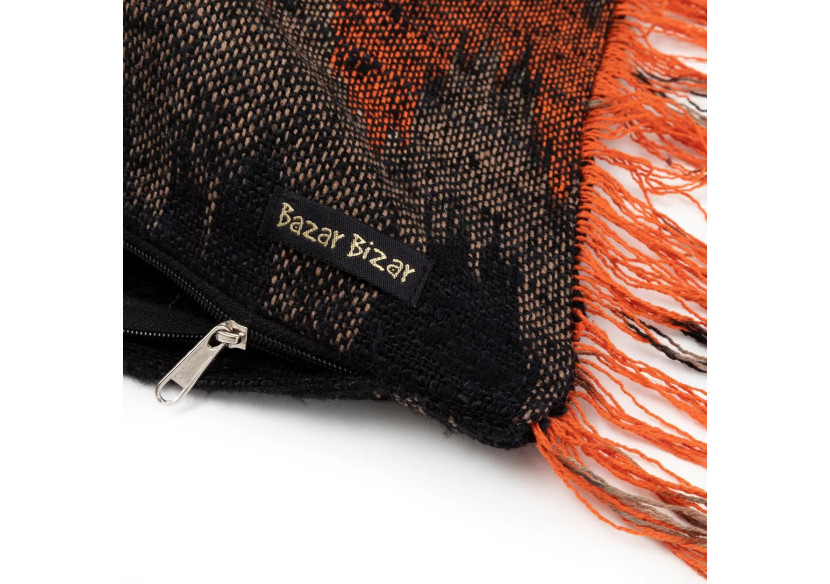 Housse de Coussin Oh My Gee - Noir Orange 35x100 - INIE001BOr-35x100 - Bazar Bizar