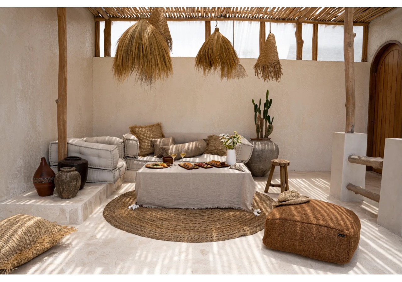 Nappe en Lin - Beige 150x150 - INMAX002Be-150x150 - Bazar Bizar