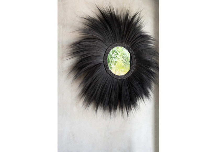 Miroir Simba - Noir - Grand Modèle - JAPA003B-L-100 - Bazar Bizar