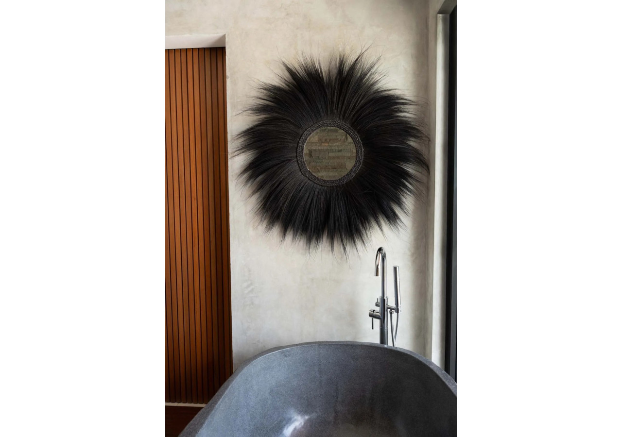 Miroir Simba - Noir - Grand Modèle - JAPA003B-L-100 - Bazar Bizar