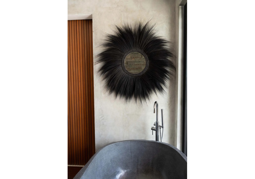 Miroir Simba - Noir - Grand Modèle - JAPA003B-L-100 - Bazar Bizar