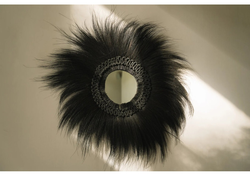 Miroir Simba - Noir - Grand Modèle - JAPA003B-L-100 - Bazar Bizar