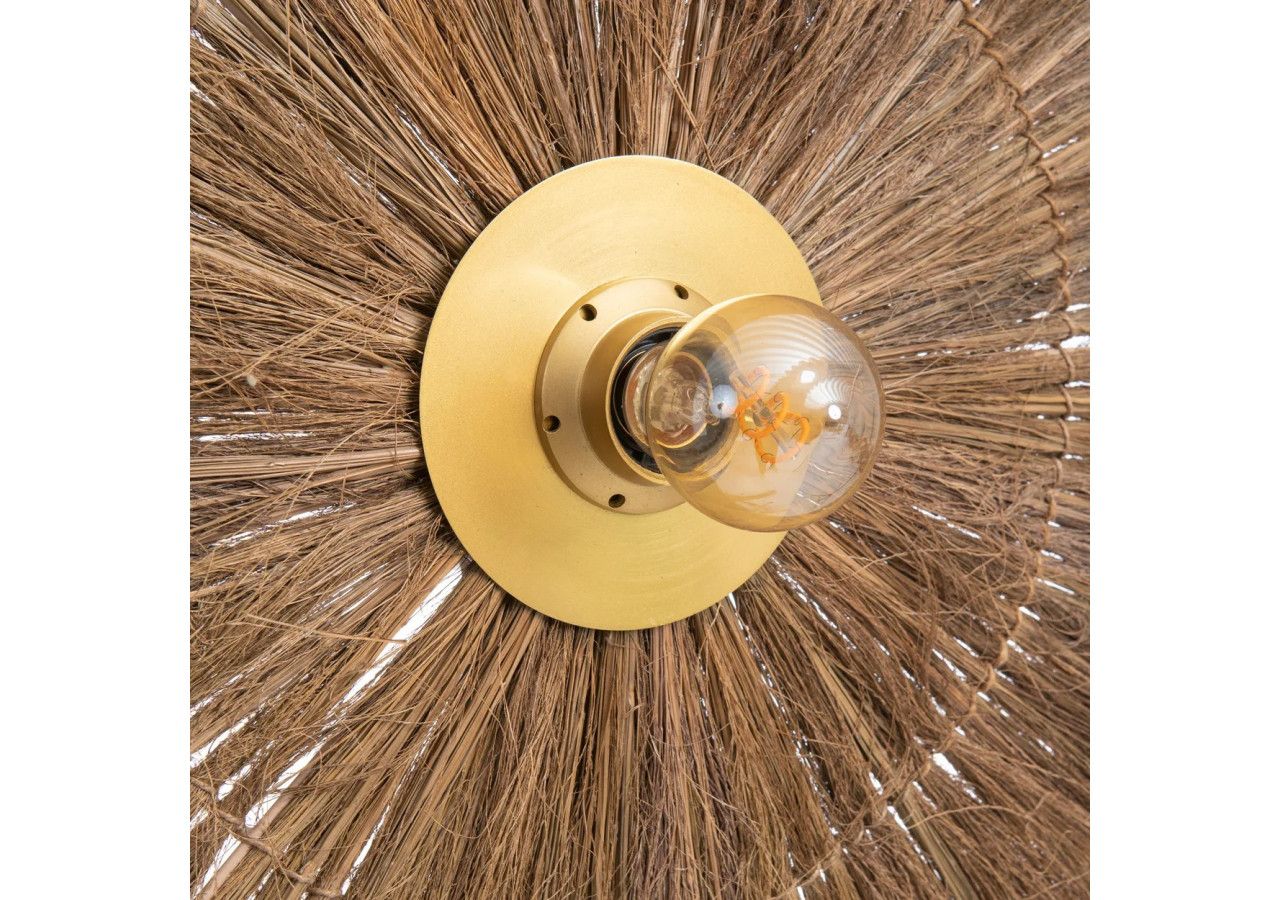 Applique Murale Chi-Chi - Laiton Naturel - Design Élégant - INEM002N-L - Bazar Bizar