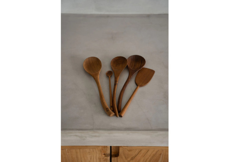 Cuillère Doseuse en Racine de Teck - Élégance Naturelle - BASU005 - Bazar Bizar 2