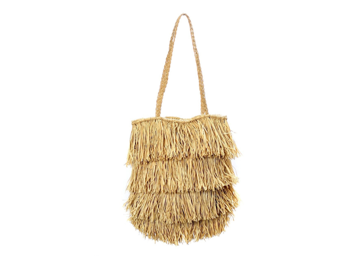 Sac Tote Raffia Bahamas - Élégance Naturelle - BAJN083N - Bazar Bizar