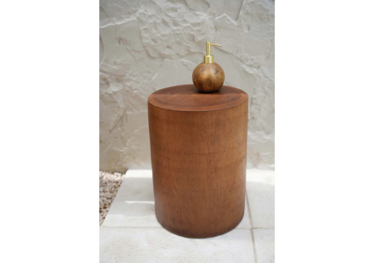 Tabouret Tribe - Design Naturel en Bois Mungurr - JAHU015N - Bazar Bizar 2