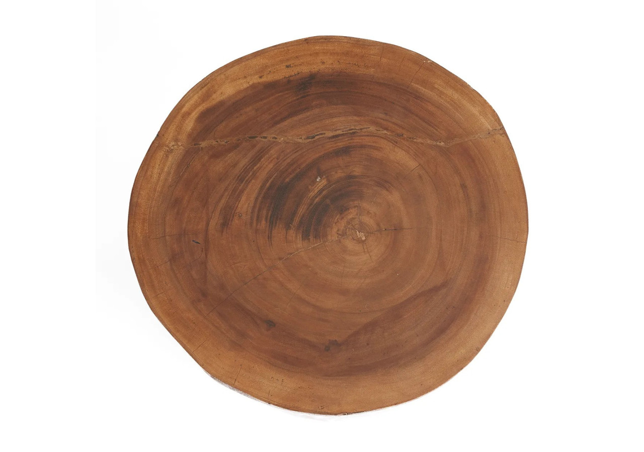 Tabouret Tribe - Design Naturel en Bois Mungurr - JAHU015N - Bazar Bizar