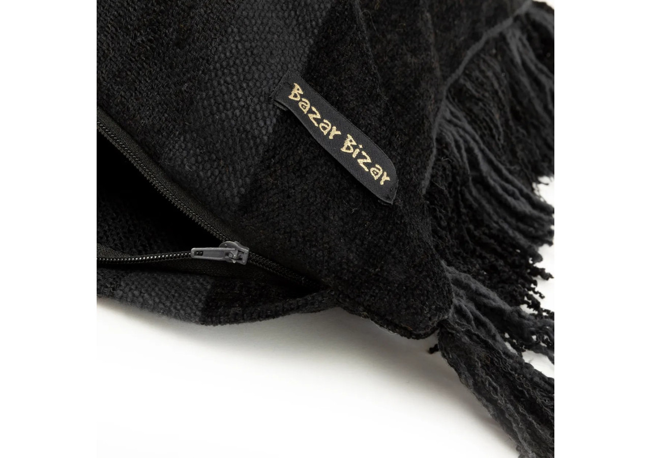 Housse de Coussin Oh My Gee - Velours Noir 30x50cm - INIE001BV-30x50 - Bazar Bizar