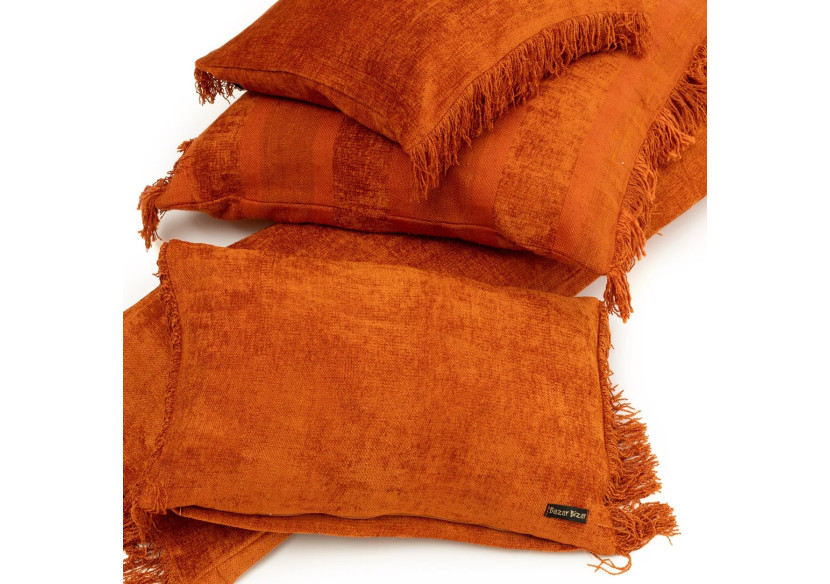 Housse de Coussin Oh My Gee - Velours Rouille 40x40cm - INIE001RuV-40x40 - Bazar Bizar