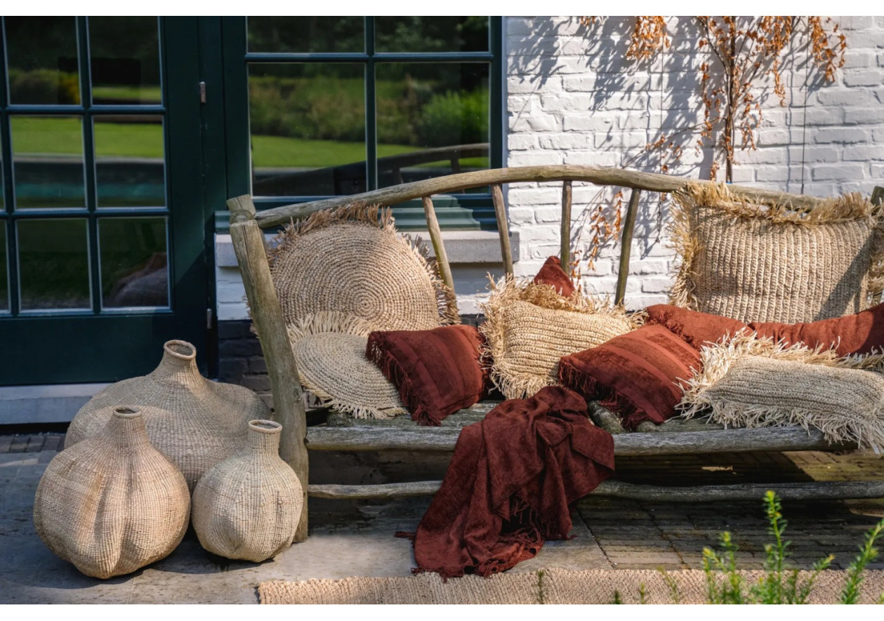 Housse de Coussin Oh My Gee - Velours Bourgogne - 30x50 - INIE001BuV-30x50 - Bazar Bizar