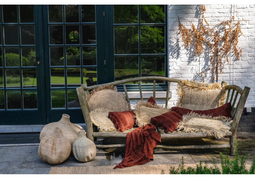 Housse de Coussin Oh My Gee - Velours Bourgogne - 30x50 - INIE001BuV-30x50 - Bazar Bizar