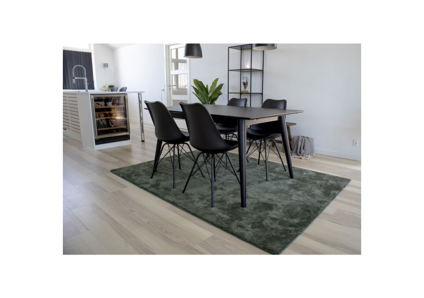 Chaise de Salle à Manger Oslo - Noir avec Pieds Noirs - 1001001 - House Nordic