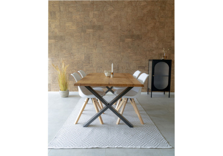 Chaise de Salle à Manger Bergen - Blanc avec Pieds en Bois Naturel - 1001020 - House Nordic 2