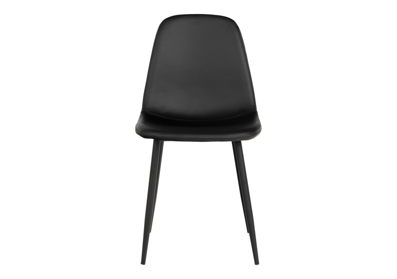 Chaise de Salle à Manger Stockholm - Noir avec pieds noirs - 1001118 - House Nordic