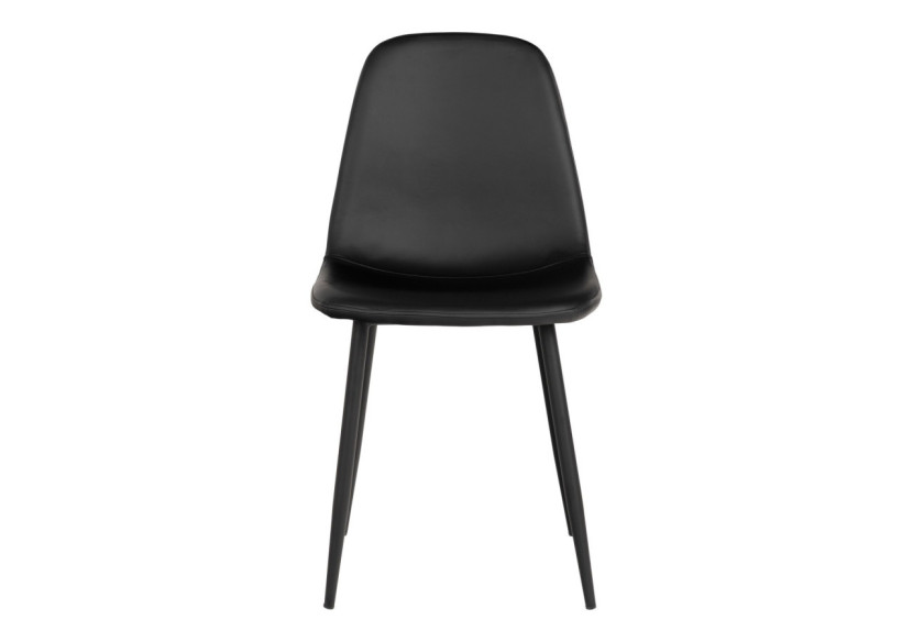 Chaise de Salle à Manger Stockholm - Noir avec pieds noirs - 1001118 - House Nordic Chaise de Salle à Manger Stockholm - Noir avec pieds noirs - 1001118 - House Nordic