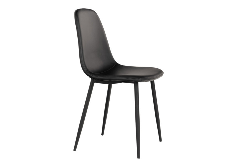 Chaise de Salle à Manger Stockholm - Noir avec pieds noirs - 1001118 - House Nordic Chaise de Salle à Manger Stockholm - Noir avec pieds noirs - 1001118 - House Nordic