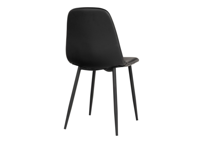Chaise de Salle à Manger Stockholm - Noir avec pieds noirs - 1001118 - House Nordic Chaise de Salle à Manger Stockholm - Noir avec pieds noirs - 1001118 - House Nordic