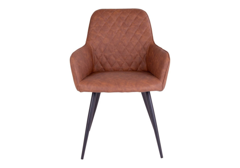 Chaise de Salle à Manger Harbo - Vintage brun avec pieds noirs - 1001150 - House Nordic Chaise de Salle à Manger Harbo - Vintage brun avec pieds noirs - 1001150 - House Nordic