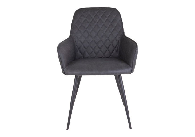 Chaise de Salle à Manger Harbo - Gris foncé avec pieds noirs - 1001152 - House Nordic Chaise de Salle à Manger Harbo - Gris foncé avec pieds noirs - 1001152 - House Nordic