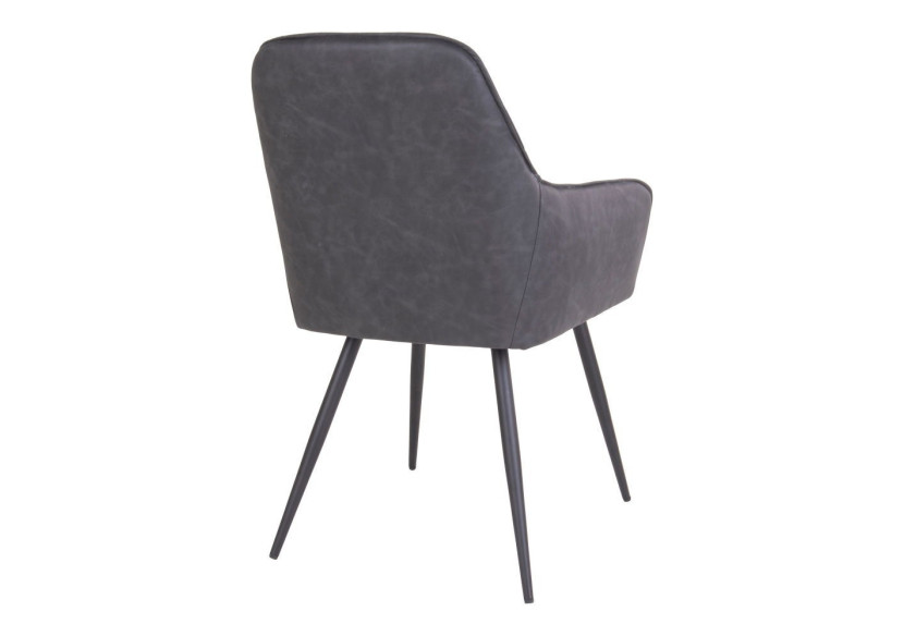 Chaise de Salle à Manger Harbo - Gris foncé avec pieds noirs - 1001152 - House Nordic Chaise de Salle à Manger Harbo - Gris foncé avec pieds noirs - 1001152 - House Nordic
