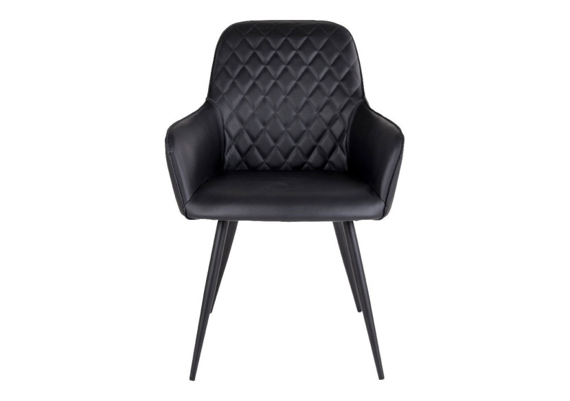 Chaise de Salle à Manger Harbo - Noir avec pieds noirs - 1001153 - House Nordic Chaise de Salle à Manger Harbo - Noir avec pieds noirs - 1001153 - House Nordic