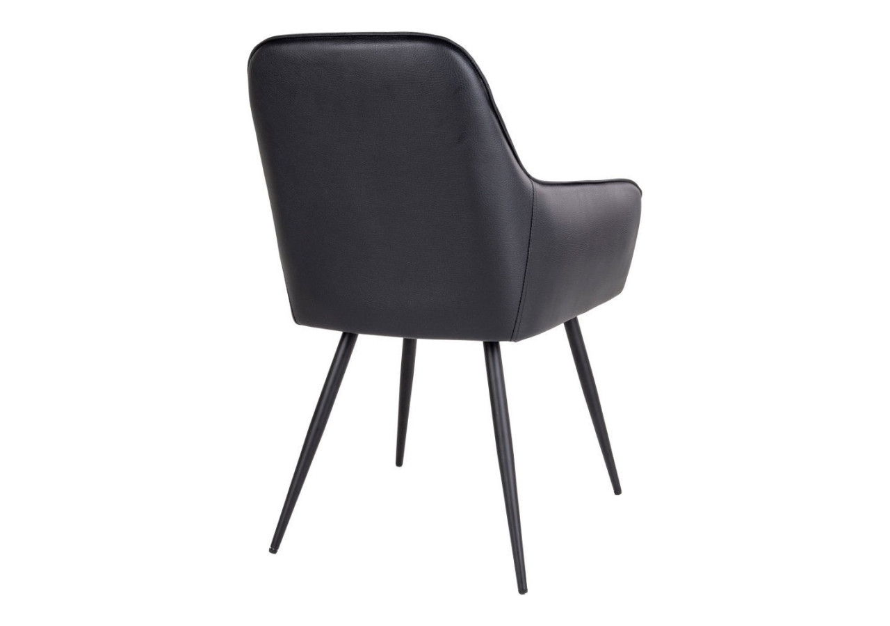 Chaise de Salle à Manger Harbo - Noir avec pieds noirs - 1001153 - House Nordic