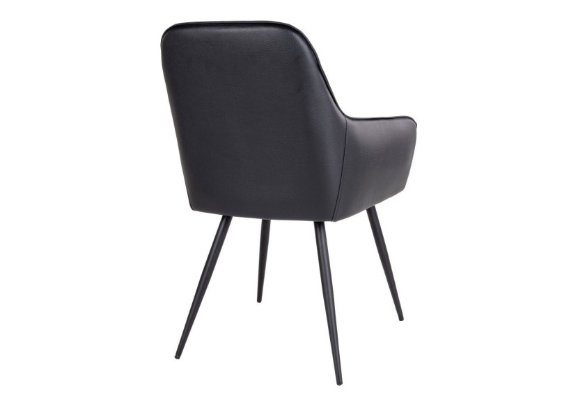Chaise de Salle à Manger Harbo - Noir avec pieds noirs - 1001153 - House Nordic Chaise de Salle à Manger Harbo - Noir avec pieds noirs - 1001153 - House Nordic
