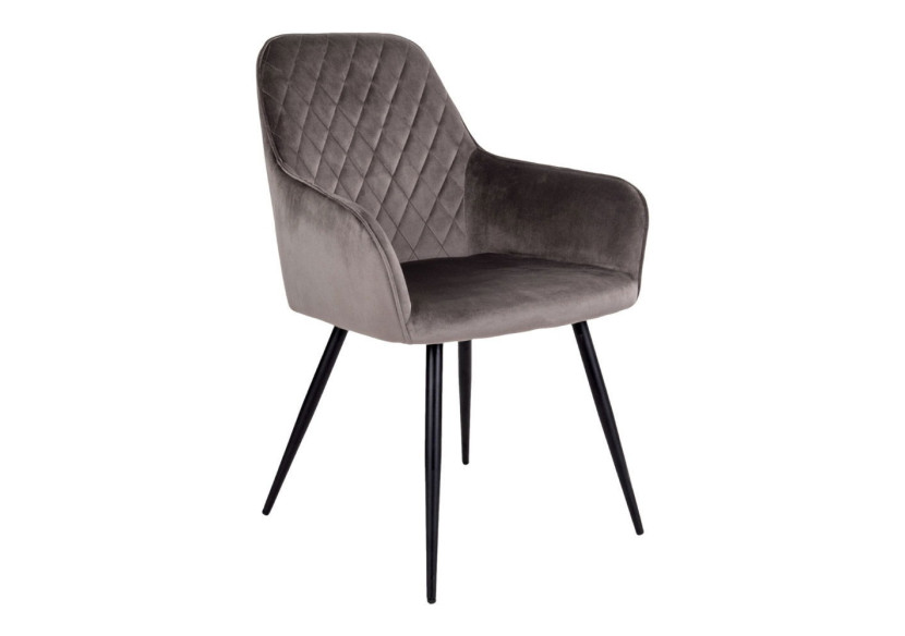 Chaise de Salle à Manger Harbo - Velours champignon avec pieds noirs - 1001154 - House Nordic Chaise de Salle à Manger Harbo - Velours champignon avec pieds noirs - 1001154 - House Nordic
