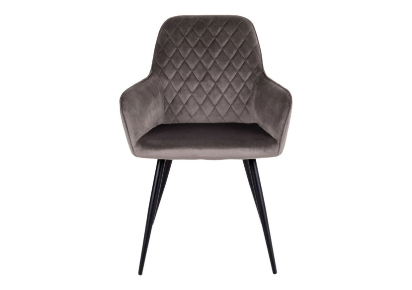 Chaise de Salle à Manger Harbo - Velours champignon avec pieds noirs - 1001154 - House Nordic Chaise de Salle à Manger Harbo - Velours champignon avec pieds noirs - 1001154 - House Nordic