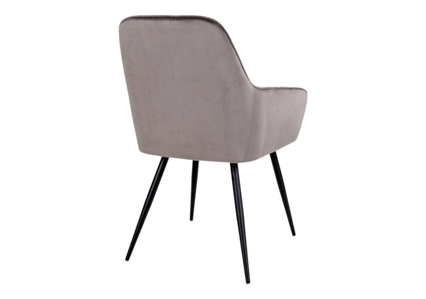 Chaise de Salle à Manger Harbo - Velours champignon avec pieds noirs - 1001154 - House Nordic Chaise de Salle à Manger Harbo - Velours champignon avec pieds noirs - 1001154 - House Nordic