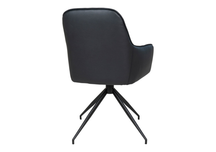 Chaise de Salle à Manger Harbo avec Rotation - Noir avec pieds noirs - 1001167 - House Nordic Chaise de Salle à Manger Harbo avec Rotation - Noir avec pieds noirs - 1001167 - House Nordic