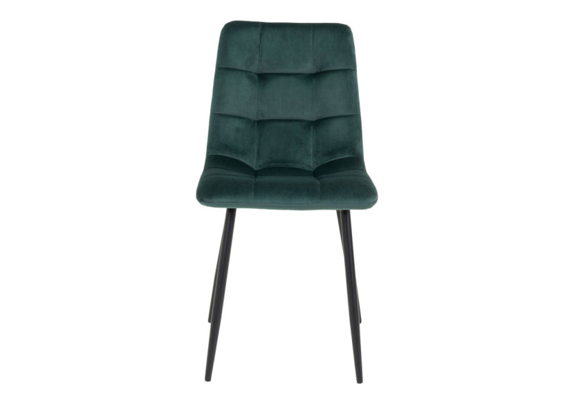Chaise de Salle à Manger Middelfart - Velours vert foncé avec pieds noirs - 1001195 - House Nordic Chaise de Salle à Manger Middelfart - Velours vert foncé avec pieds noirs - 1001195 - House Nordic
