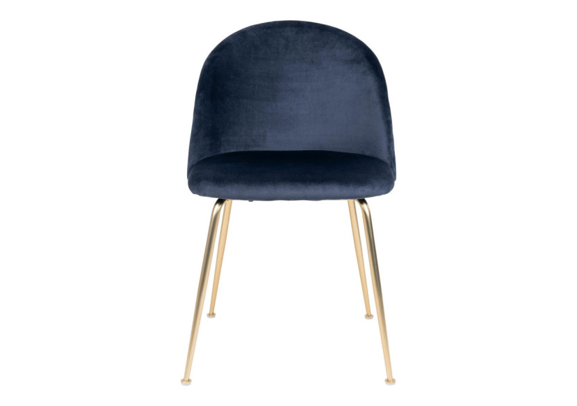 Chaise de Salle à Manger Geneve - Velours bleu avec pieds en laiton - 1001251 - House Nordic Chaise de Salle à Manger Geneve - Velours bleu avec pieds en laiton - 1001251 - House Nordic