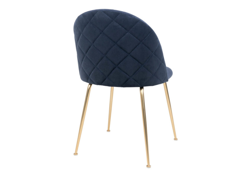 Chaise de Salle à Manger Geneve - Velours bleu avec pieds en laiton - 1001251 - House Nordic Chaise de Salle à Manger Geneve - Velours bleu avec pieds en laiton - 1001251 - House Nordic