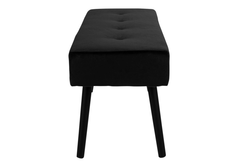 Banc SKIBY - Velours noir avec pieds noirs HN1207 - 1401009 - House Nordic