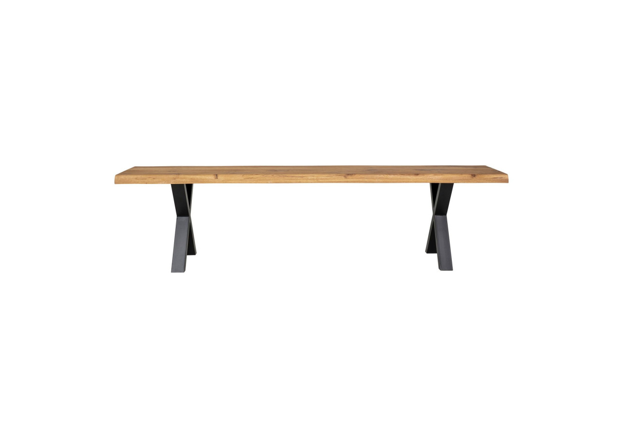 Banc TOULON - Banc en chêne huilé avec bord ondulé 180x32 cm - 1401220 - House Nordic