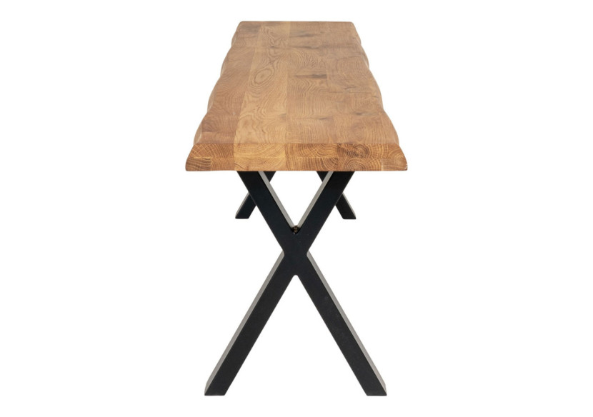 Banc TOULON - Banc en chêne huilé avec bord ondulé 180x32 cm - 1401220 - House Nordic