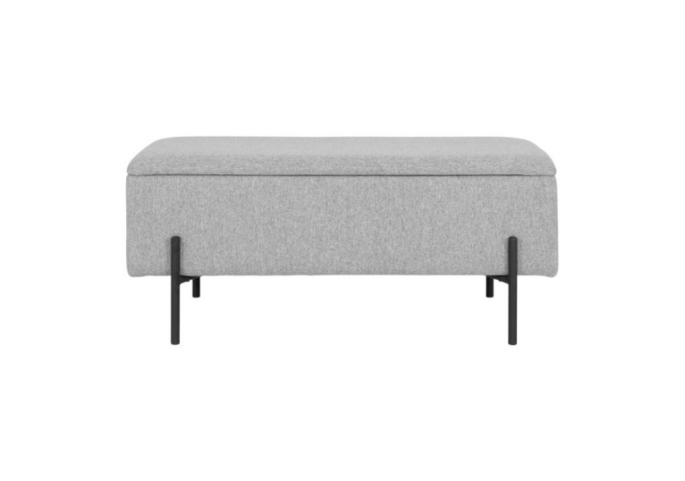 Banc WATFORD - Banc en gris clair avec rangement - 1409050 - House Nordic