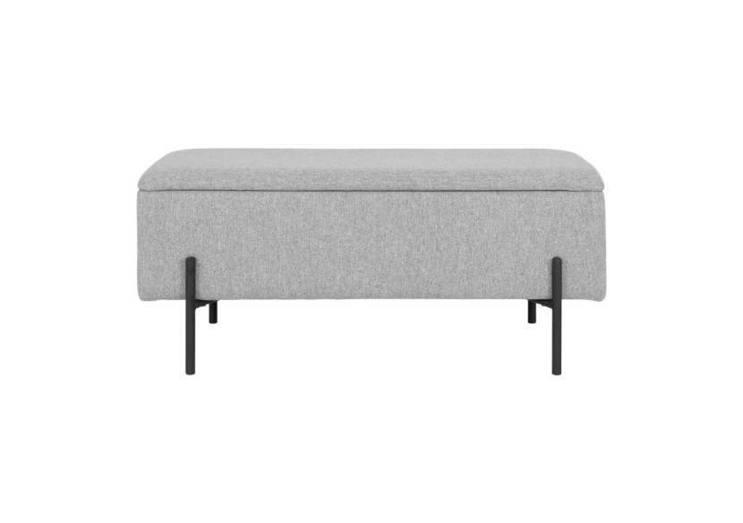 Banc WATFORD - Banc en gris clair avec rangement - 1409050 - House Nordic