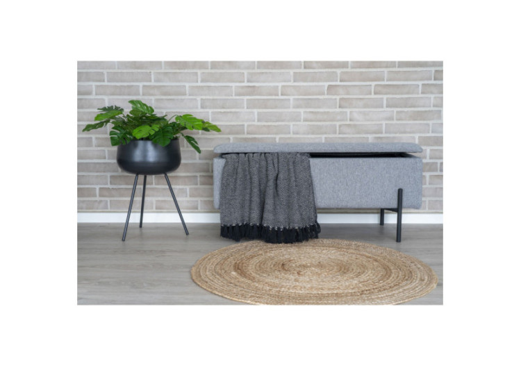 Banc WATFORD - Banc en gris clair avec rangement - 1409050 - House Nordic 2