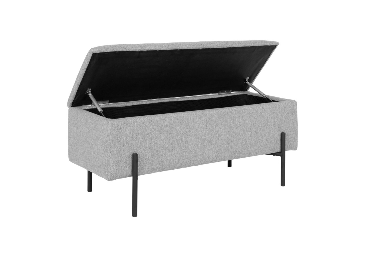 Banc WATFORD - Banc en gris clair avec rangement - 1409050 - House Nordic