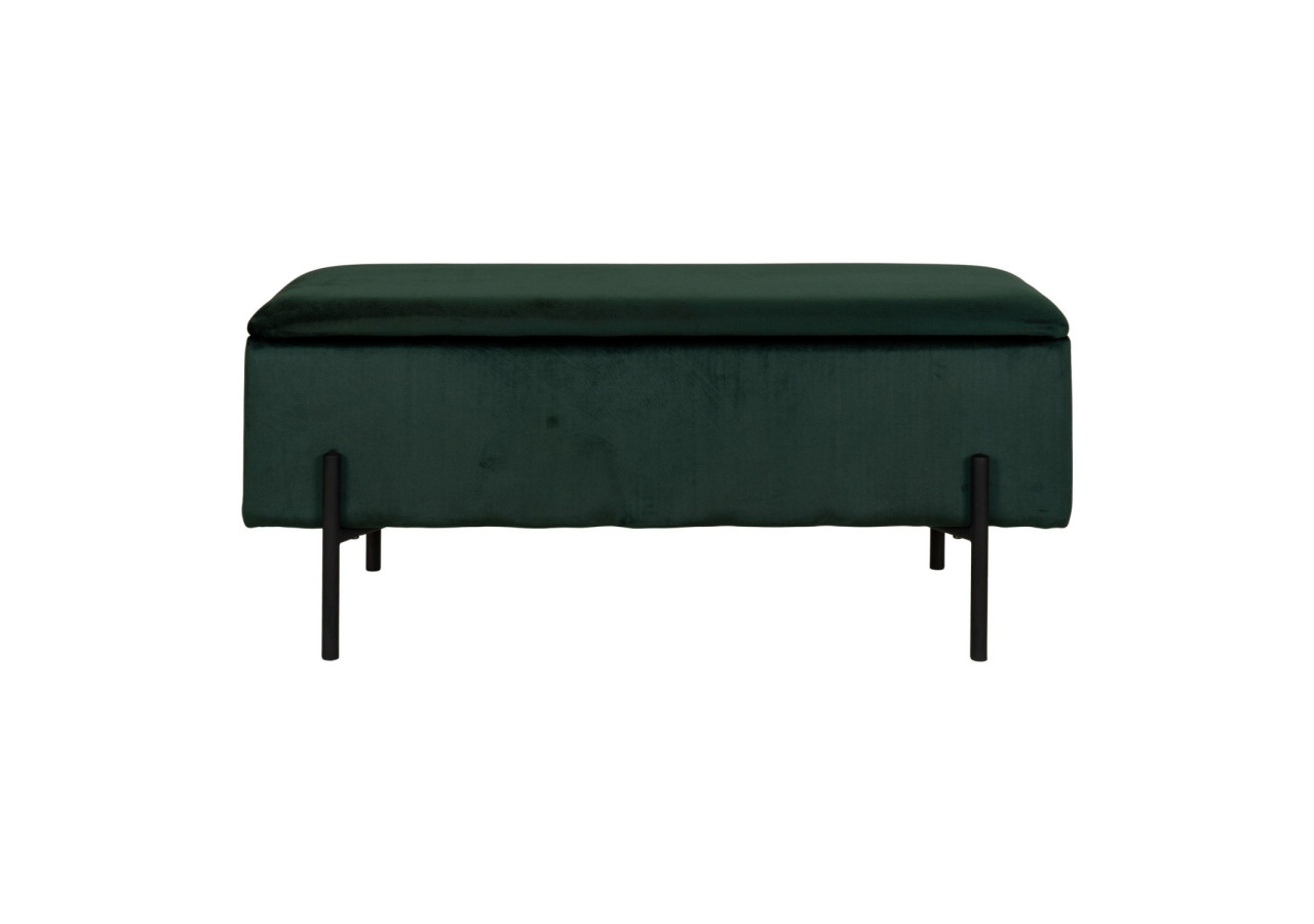 Banc WATFORD - Banc en velours vert avec rangement HN1206 - 1409070 - House Nordic