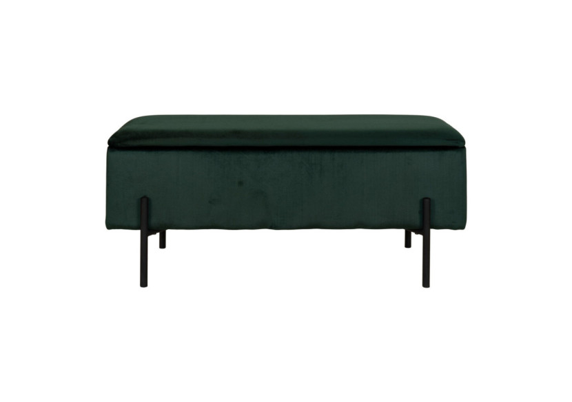 Banc WATFORD - Banc en velours vert avec rangement HN1206 - 1409070 - House Nordic