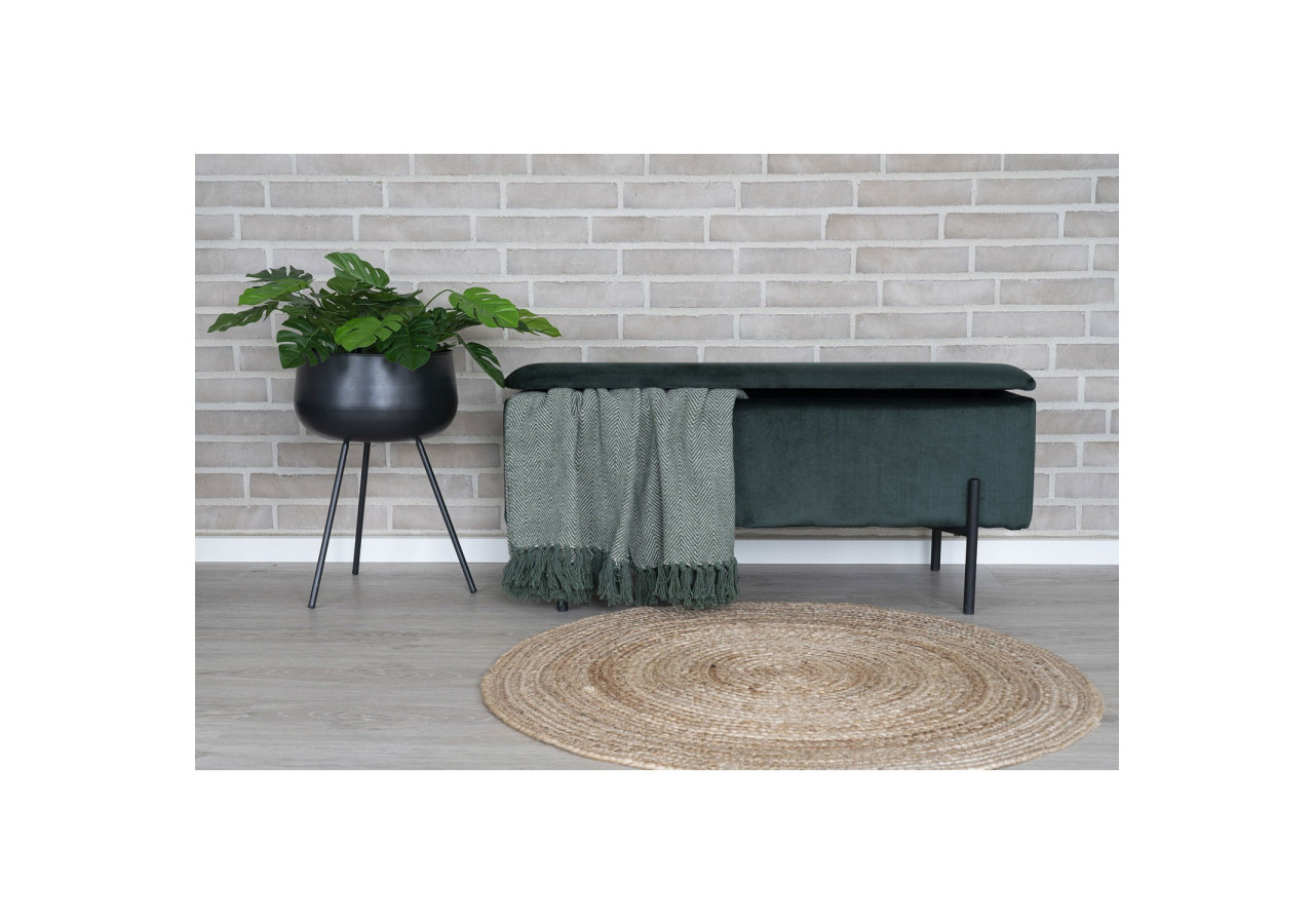 Banc WATFORD - Banc en velours vert avec rangement HN1206 - 1409070 - House Nordic