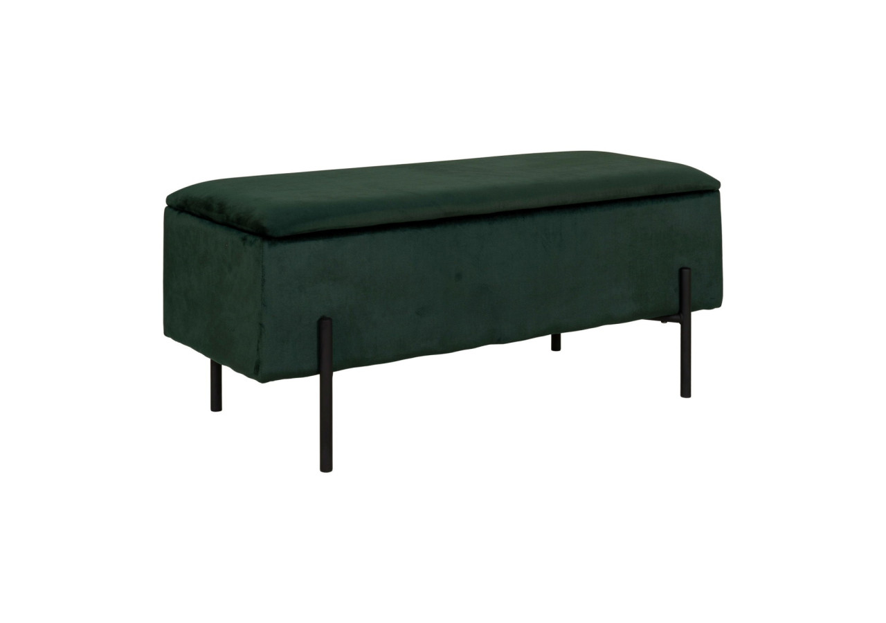 Banc WATFORD - Banc en velours vert avec rangement HN1206 - 1409070 - House Nordic