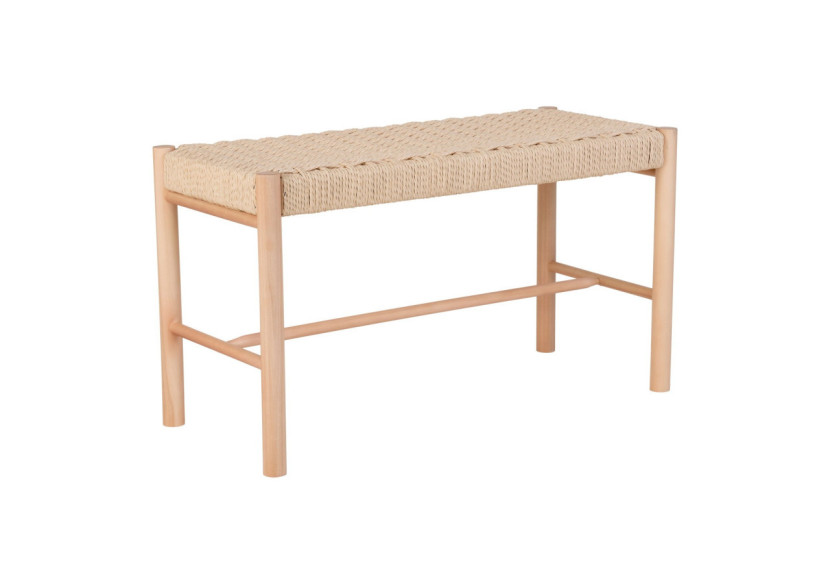 Banc ABANO - Banc tissé en papier nature 35x80x45 cm - 1409080 - House Nordic